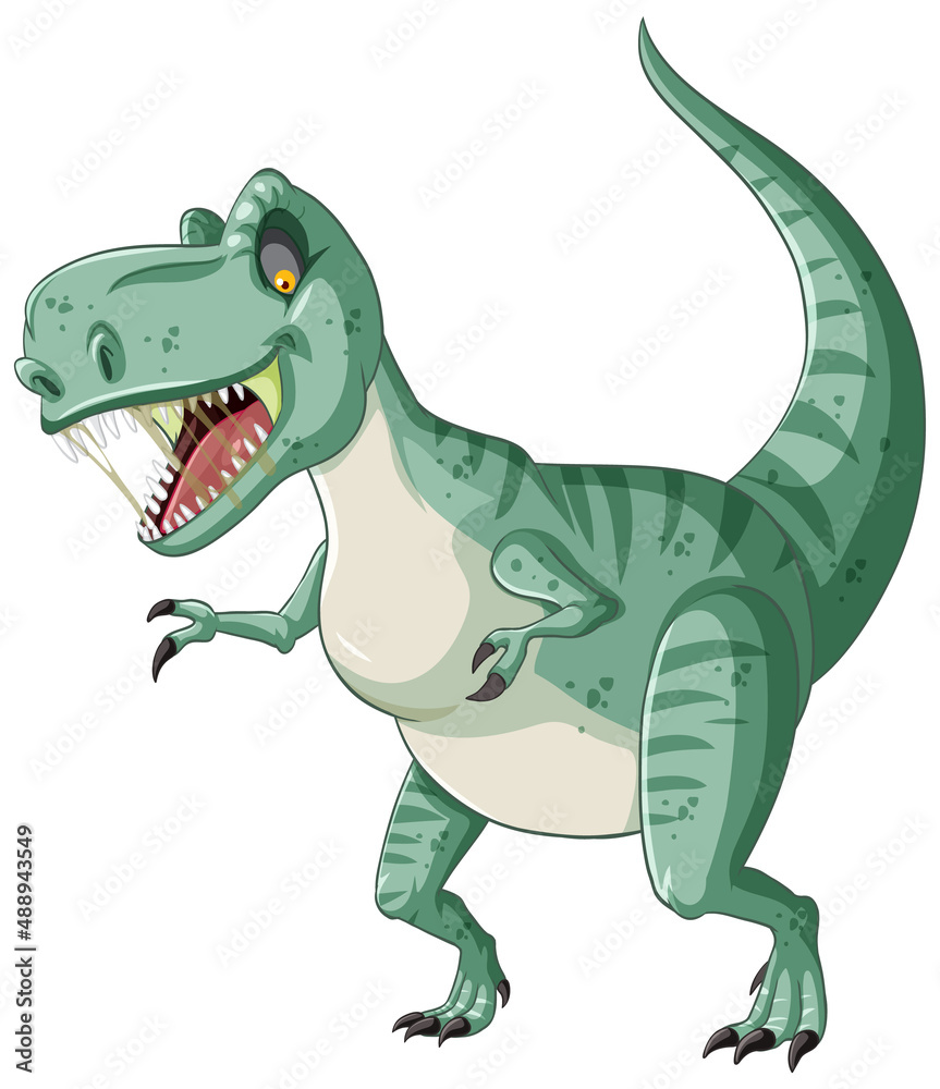 Fototapeta premium Tyrannosaurus rex dinosaur cartoon character