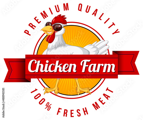 Chicken Farm Premium Quality word banner