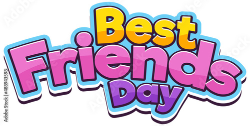 Best Friends Day word logo on white background
