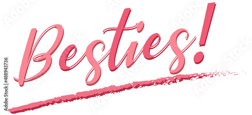 Besties word logo on white background