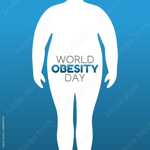 vector graphic of world obesity day good for world obesity day celebration. flat design. flyer design.flat illustration.