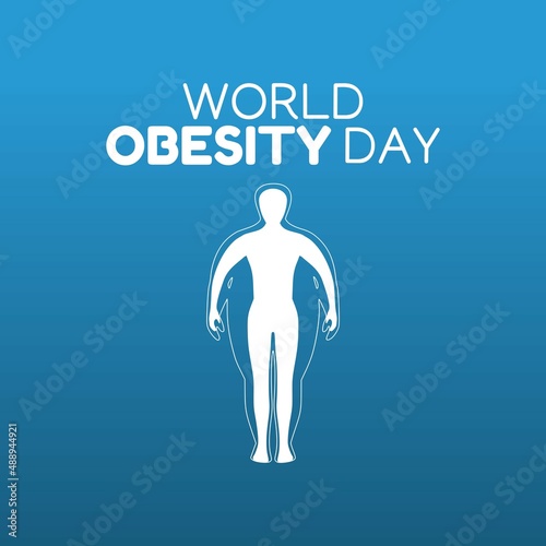 vector graphic of world obesity day good for world obesity day celebration. flat design. flyer design.flat illustration.