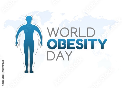 vector graphic of world obesity day good for world obesity day celebration. flat design. flyer design.flat illustration.