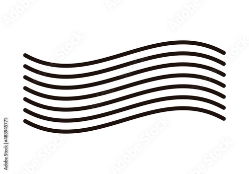 Icono negro de niebla en fondo blanco.