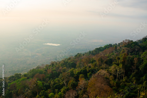 hillside landscape Visible from the top of the mountain  Thailand 