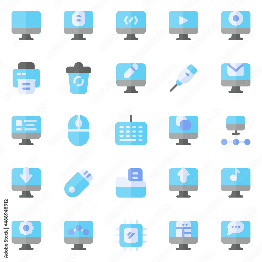 Computer icon set Computer icon set