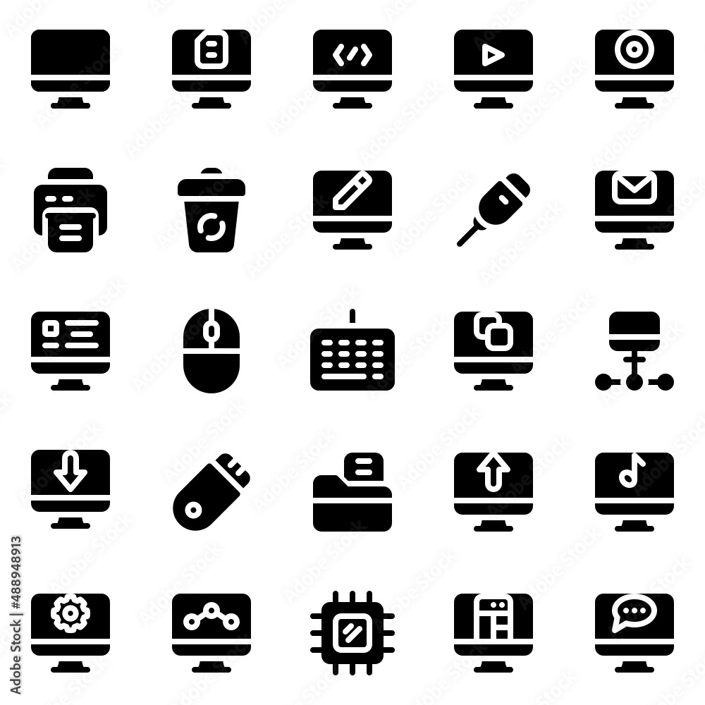 Computer icon set Computer icon set