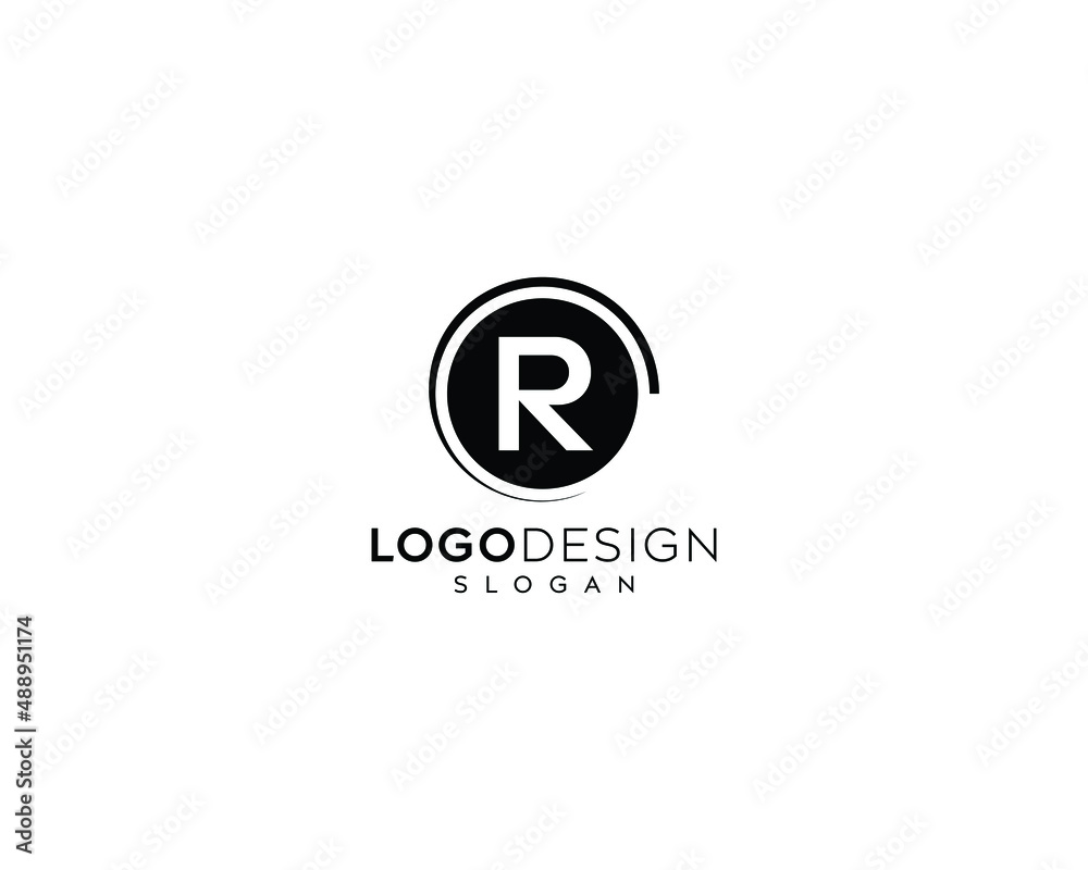 Minimalist letter R Logo Design