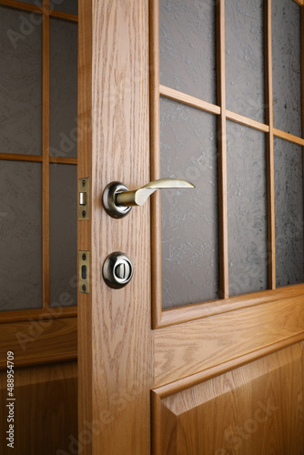 beautiful fittings for doors made of natural veneer 