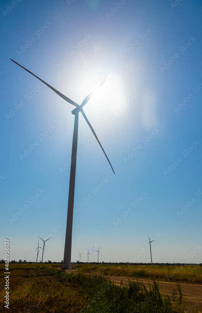 Fototapeta premium Wind generator installed in the middle of nature