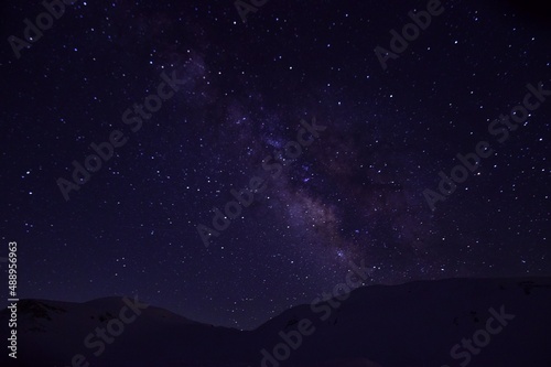 満天の星空 北アルプス 立山連峰