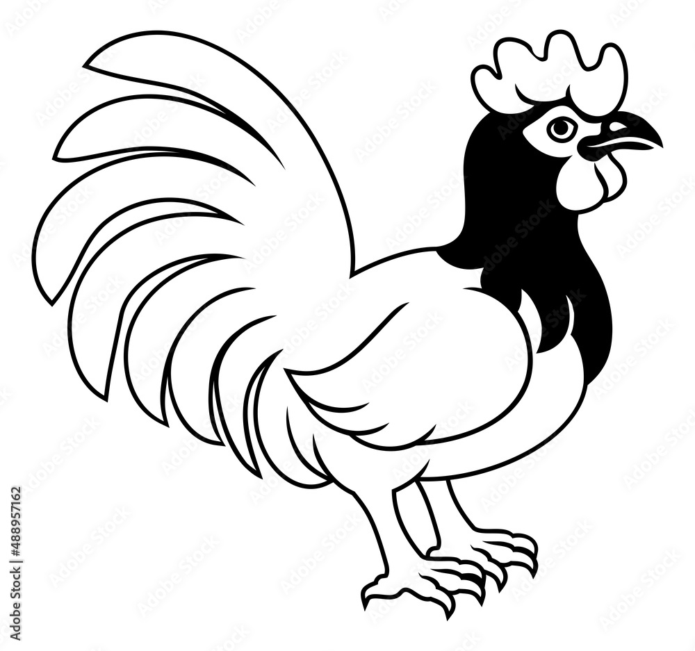 Rooster Chicken Chinese Zodiac Horoscope Year Sign Stock Vector Adobe