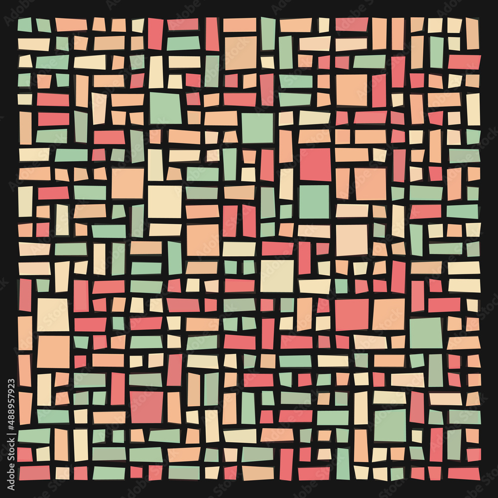 Fototapeta premium Offset Quads generative art background art illustration