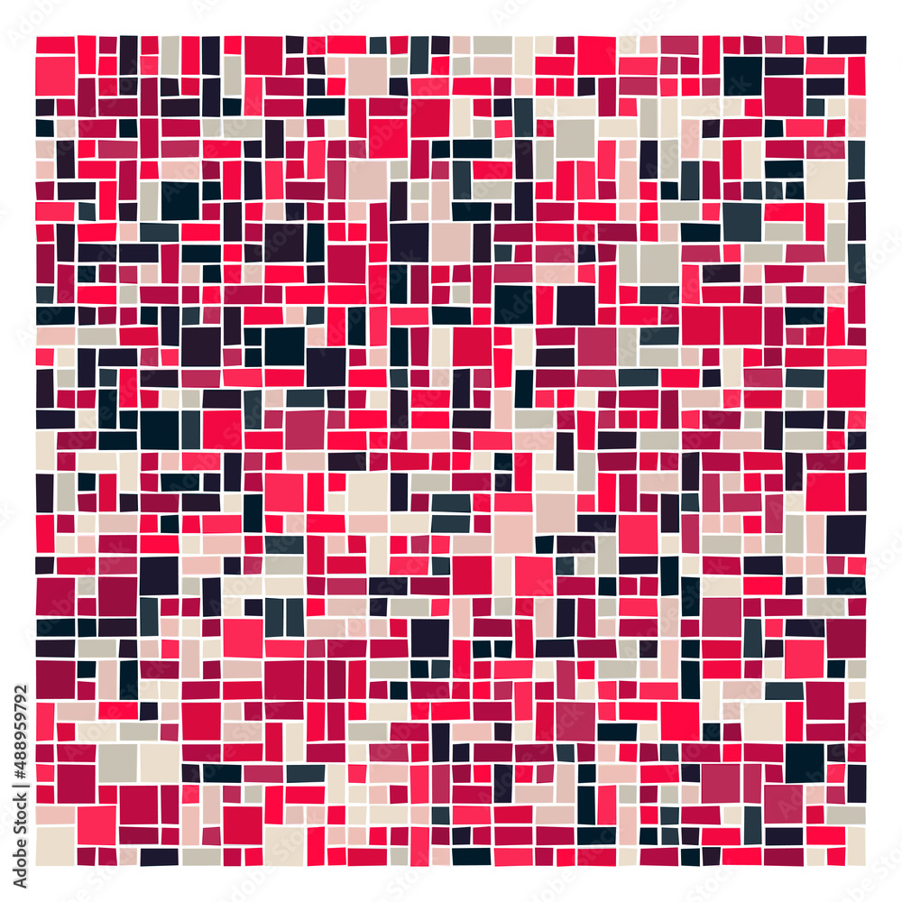 Fototapeta premium Offset Quads generative art background art illustration