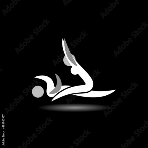 Kama Sutra sex pose man and woman in love. Yoga time to sex. Vector illustration