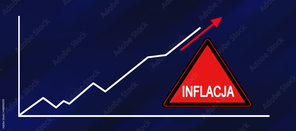inflacja wzrost inflacji w polsce i na świecie illustration stock