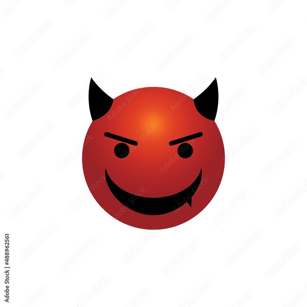 Fototapeta premium Devil horn Vector icon