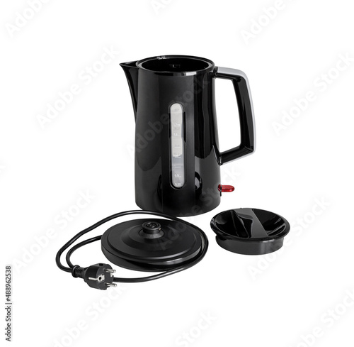 Electric kettle on white
