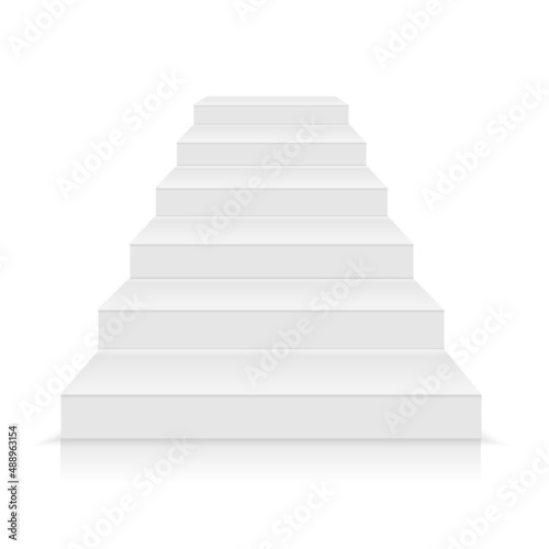 White stairs isolated on a white background