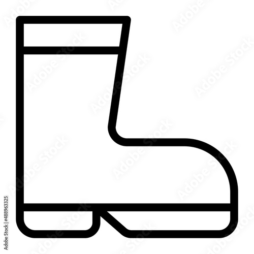 wellington boots line icon