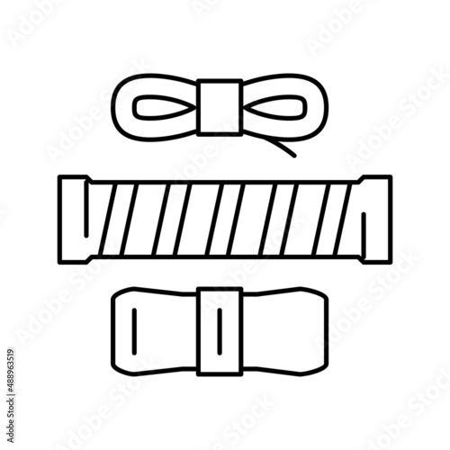 over grips tennis accessory line icon vector illustration
