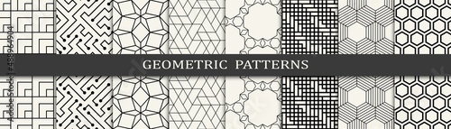 Set of arabic seamless patterns. Asian geometric traditional design islamic pattern. Seamless arabic ramadan pattern.