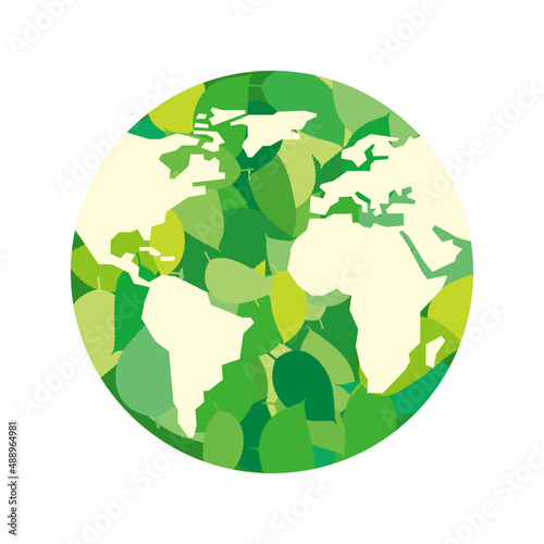 エコロジーをイメージした地球のイラスト