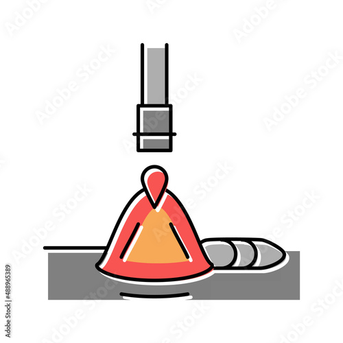 electroslag welding color icon vector illustration