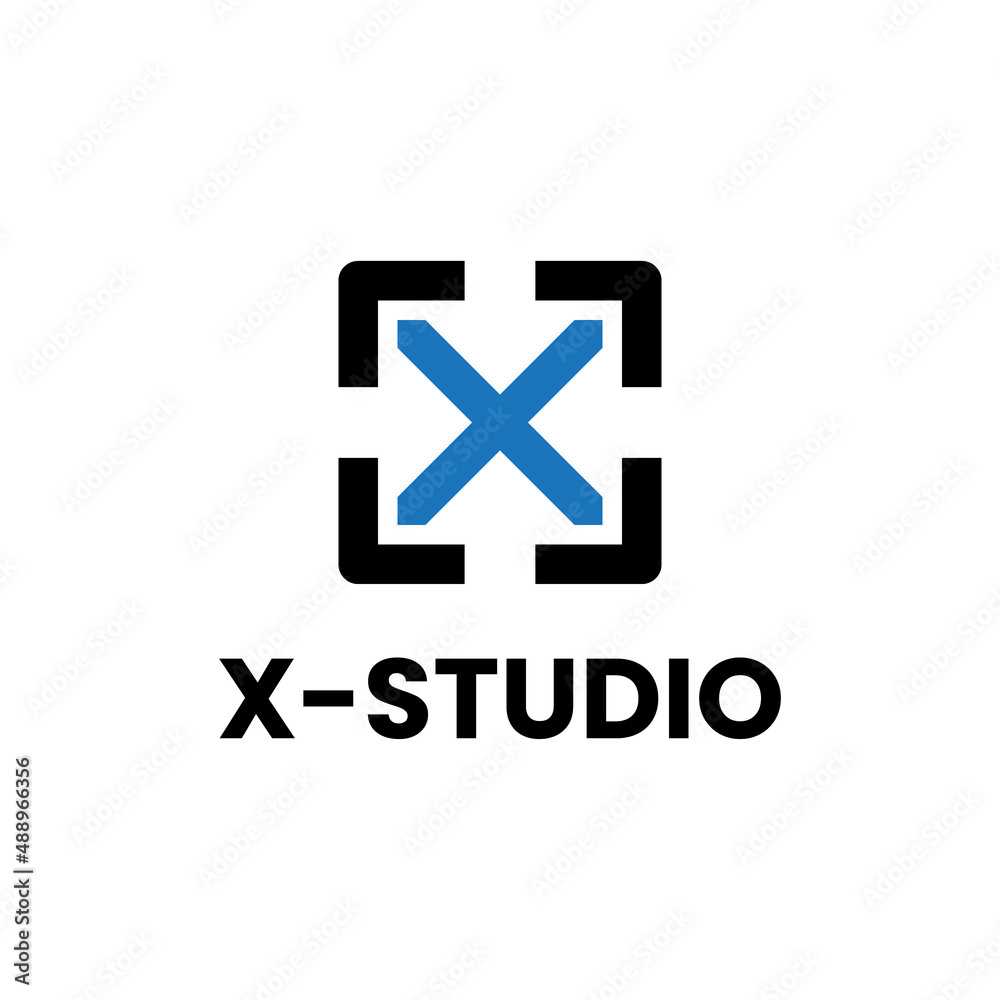 Obraz premium letter x studio logo design