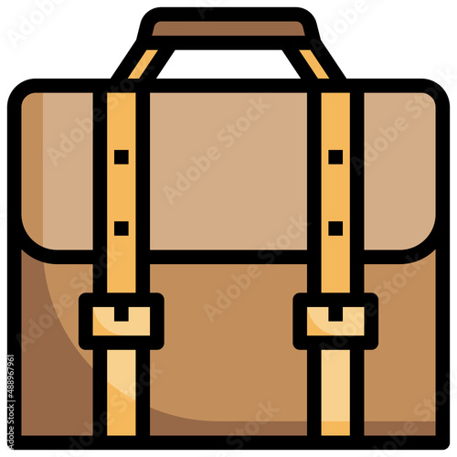 SATCHEL filled outline icon,linear,outline,graphic,illustration