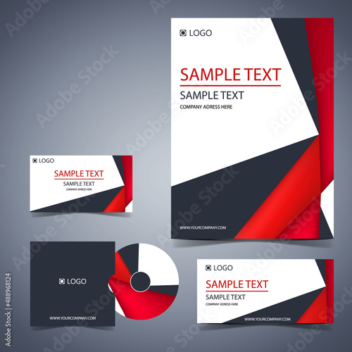 Vector stationery mock up. Corporate identity template design.