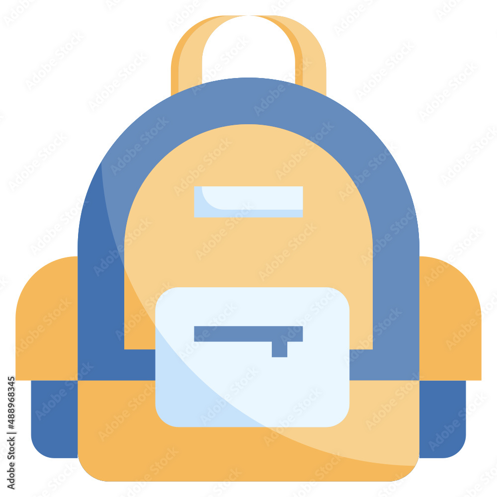 SCHOOL BAG flat icon,linear,outline,graphic,illustration SCHOOL BAG flat icon,linear,outline,graphic,illustration