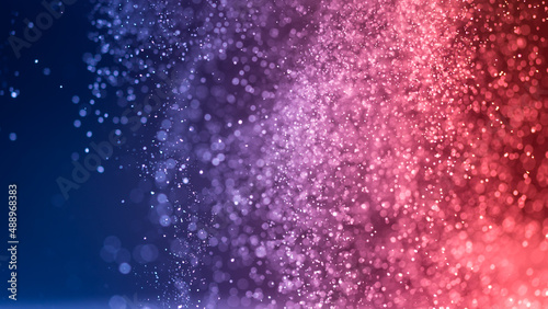 Abstract Blue and Red bokeh defocus glitter blur background.