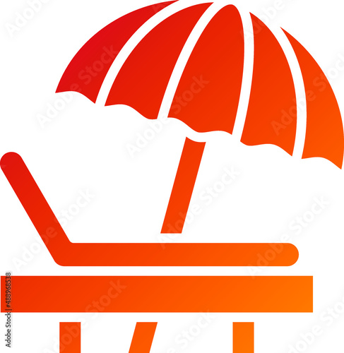 Beach Chair Icon Style