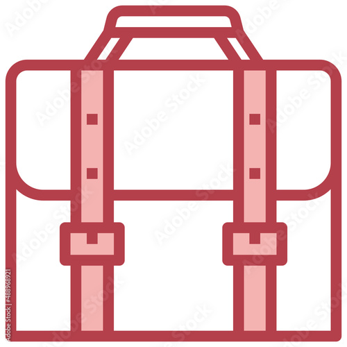 SATCHEL red line icon,linear,outline,graphic,illustration