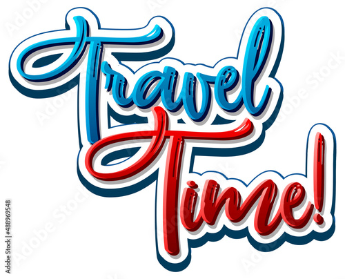 Travel Time typography design