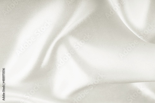 Abstract White Satin Silky Cloth for background, texture