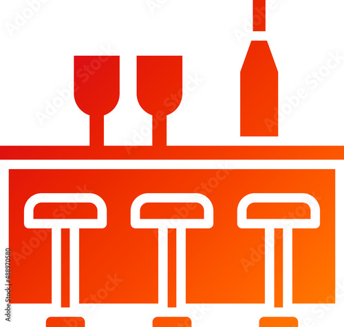 Bar Counter Icon Style