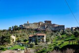 village in region , image taken in petriolo terme, bagni di petriolo, siena, tuscany, italy