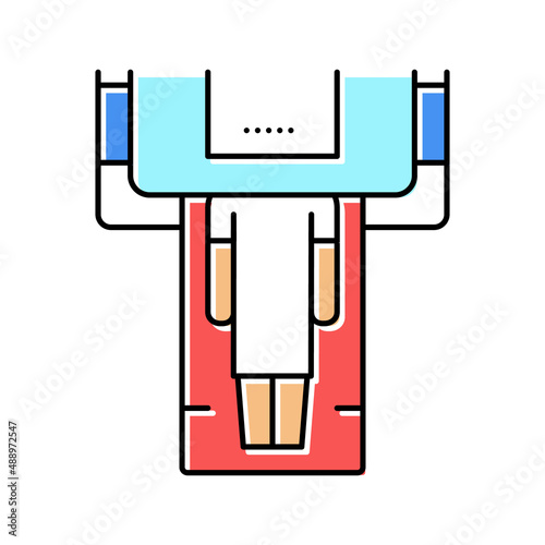 ct scan radiology color icon vector illustration