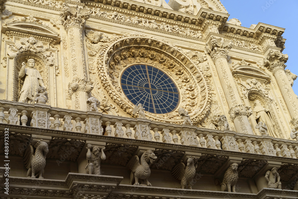 Fototapeta premium Lecce: Santa Croce church, in Baroque style
