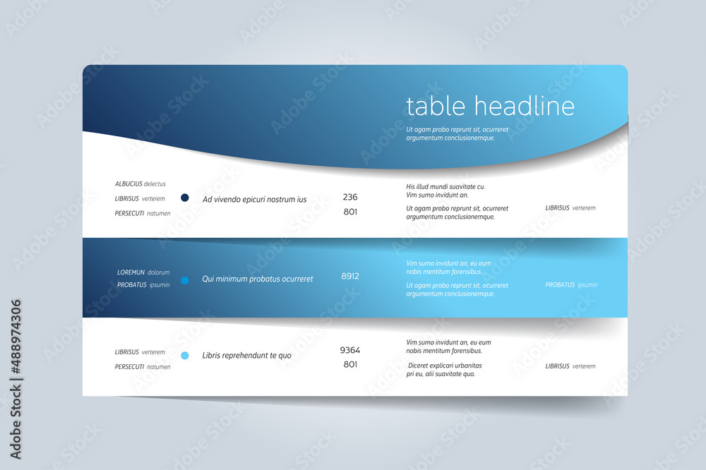 Table design template, schedule, price tab for business. Vector. Table design template, schedule, price tab for business. Vector.
