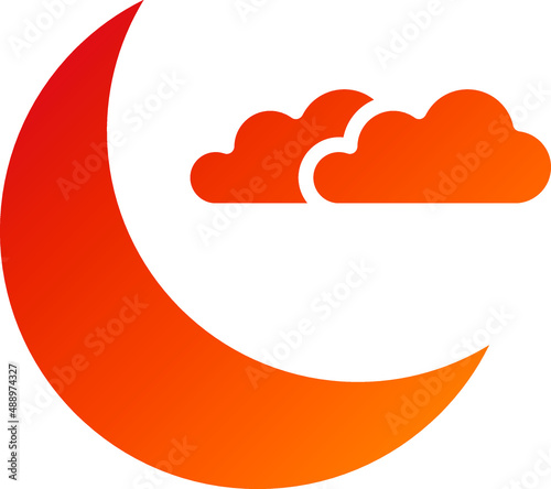 Crescent Moon Icon Style
