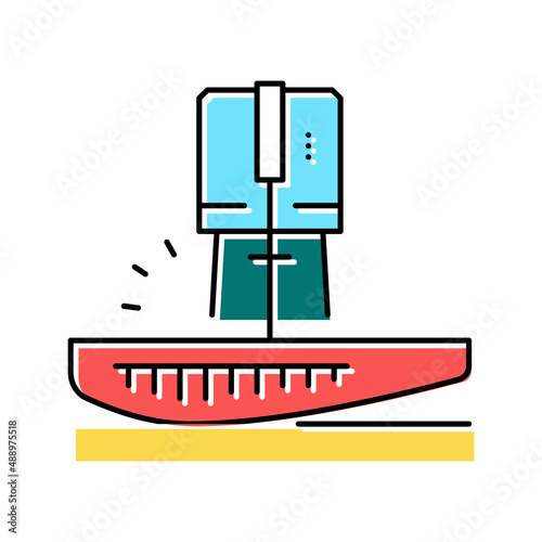 tuna fish cut color icon vector illustration