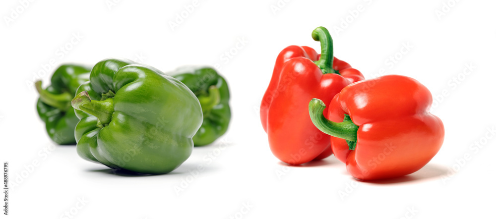 fresh bell pepper (capsicum) on white background fresh bell pepper (capsicum) on white background