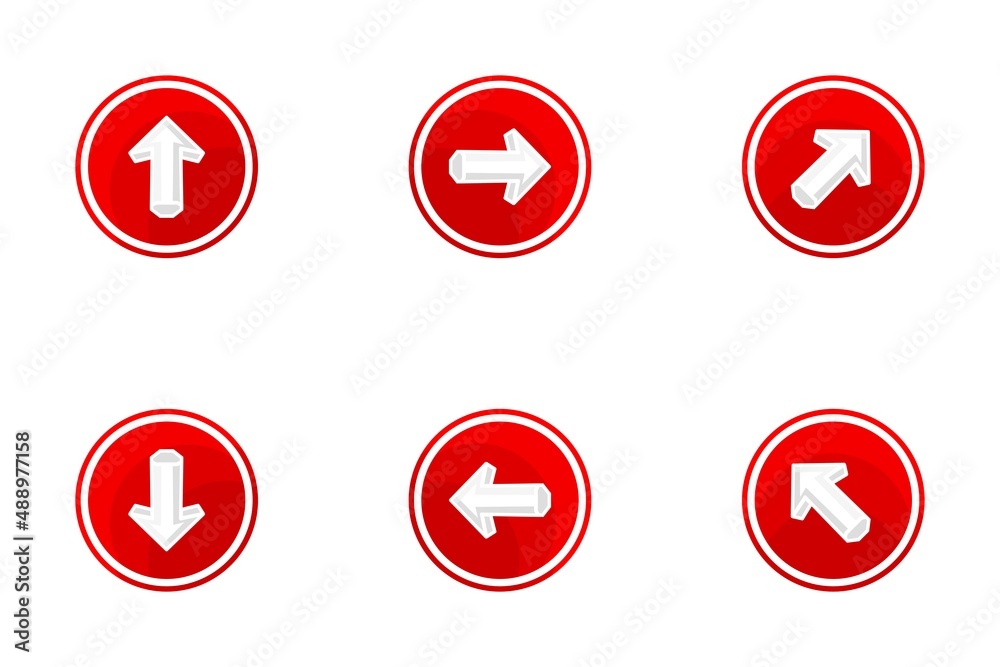 Arrow red set icon Arrow red set icon