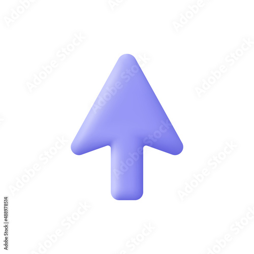Arrow pointer, mouse cursor. Computer interface. 3d vector icon. Cartoon minimal style. photo