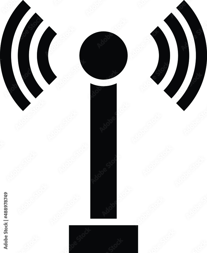 Radio antenna Vector Icon Design Illustration Radio antenna Vector Icon Design Illustration