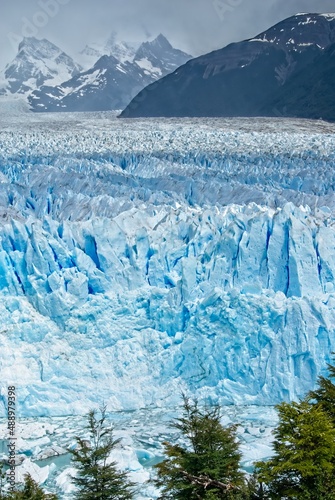 Closeup of ice peaks of Perito Moreno glacier