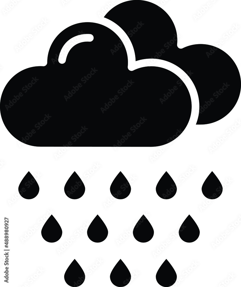 Rain Vector Icon Design Illustration Rain Vector Icon Design Illustration